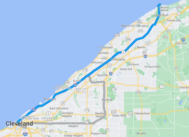Ohio Headlands Dunes State Nature Preserve Map