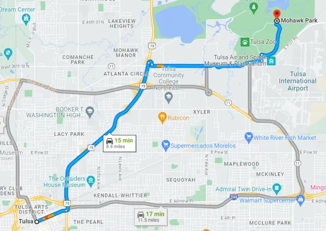 Oklahoma Mohawk Park Map