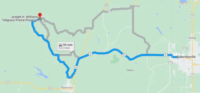 Oklahoma Tallgrass Prairie Preserve Map