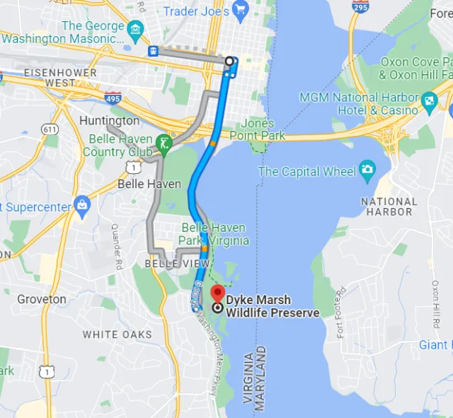 Virginia Dyke Marsh Wildlife Preserve Map