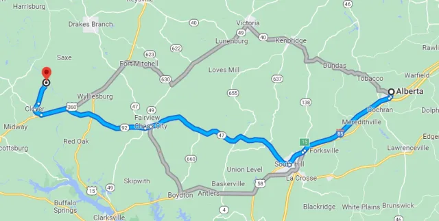 Virginia Staunton River Battlefield State Park Map