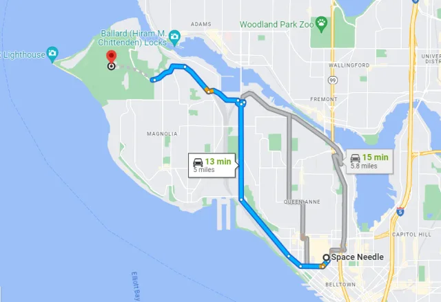 Washington Discovery Park, Seattle Map