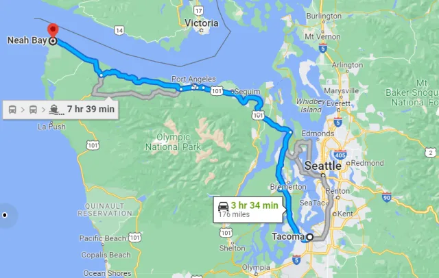 Washington Neah Bay Map