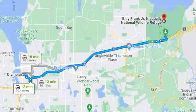 Washington Nisqually NWR Map