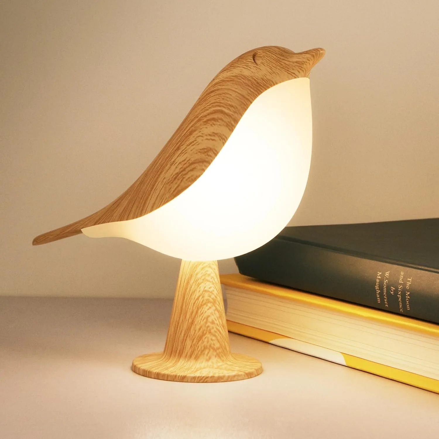 Small Desk Lamp, Cute Bird Light Cordless Lamp