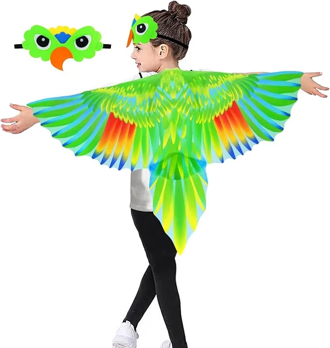 IROLEHOME Kids Parrot Wings & Headband Costume