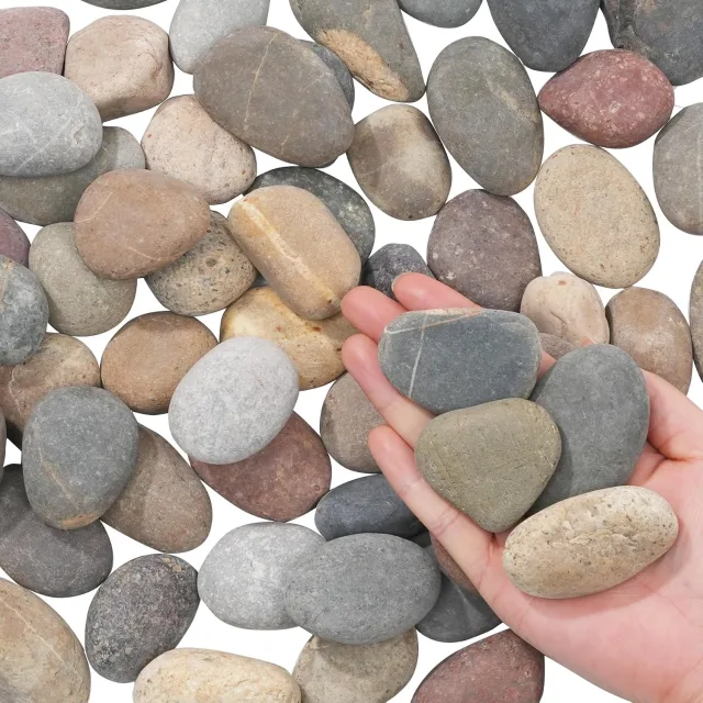 A collections of river pebbles.